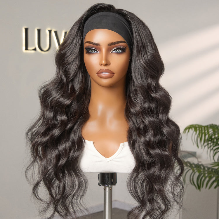 special I SouthKiss Hair Mature Elegant Style No Lace Loose Body Wave Headband Wig 18 inches / 24 inches 100% Human Hair Wig