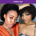 2 For 1 | Natural Afro Wig + Bouncy Glueless Wig