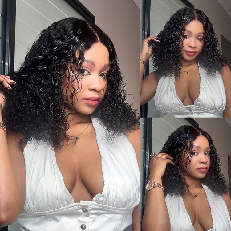 [mshini_lekwadu]'s Special Link 1 Sec Install Wig | 180% Density ReadytoGo Soft Deep Curl Bob Glueless 4x4 Closure Lace Wig