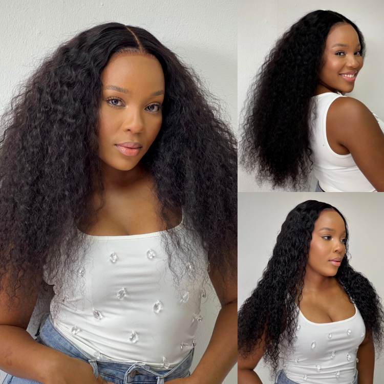 [saneriembambo]'s Special Link PreMax 180% / 220% Density Water Wave Glueless Flexi-Fit Drawstring 13x4 Frontal Lace Fluffy Curly Wig Pre-Cut Lace
