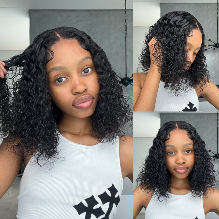 [just_loloooo]'s Special Link 1 Sec Install Wig | 180% Density ReadytoGo Soft Deep Curl Bob Glueless 4x4 Closure Lace Wig