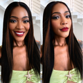 [_happysimelane]'s Special Link PreMax Wigs | Ultra Natural Hairline Brown Highlight & Natural Black Silky Straight Glueless 13x4 Frontal Lace Long Wig Pre-Cut Lace