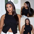 [tabo_daka]'s Special Link PreMax Wigs | Ultra Natural Hairline Brown Highlight & Natural Black Silky Straight Glueless 13x4 Frontal Lace Long Wig Pre-Cut Lace