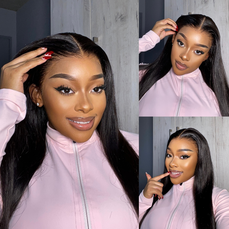 [issa_babbygirl]'s Special Link NatureMAX™ 180% Density Silky Straight Glueless Ear-to-ear 13x4 HD Lace Front Wig Pre-Cut Lace Flexi-Fit Drawstring Cap