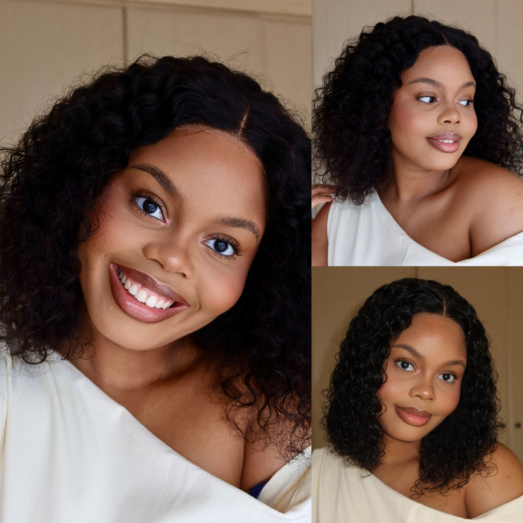 [jomahlobo]'s Special Link 1 Sec Install Wig | 180% Density ReadytoGo Soft Deep Curl Bob Glueless 4x4 Closure Lace Wig