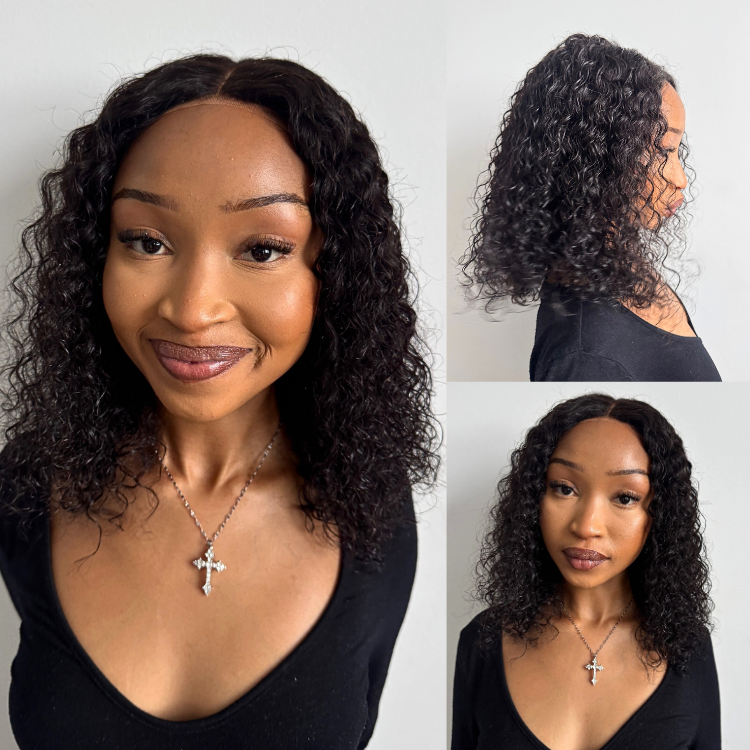 [dimpholetuma4]'s Special Link 1 Sec Install Wig | 180% Density ReadytoGo Soft Deep Curl Bob Glueless 4x4 Closure Lace Wig