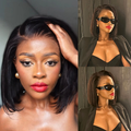 [sihlelesipho]'s Special Link NatureMAX™ Silky Blunt Cut Bob Glueless Ear-to-ear 13x4 HD Lace Front Wig Pre-Cut Lace Flexi-Fit Drawstring Cap