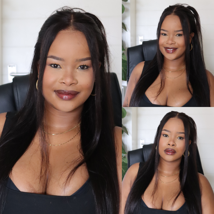 [_tumi.n]'s Special Link NatureMAX™ 180% Density Silky Straight Glueless Ear-to-ear 13x4 HD Lace Front Wig Pre-Cut Lace Flexi-Fit Drawstring Cap