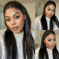[zezethu_mniki]'s Special Link PreMax Wigs | Ultra Natural Hairline Brown Highlight & Natural Black Silky Straight Glueless 13x4 Frontal Lace Long Wig Pre-Cut Lace