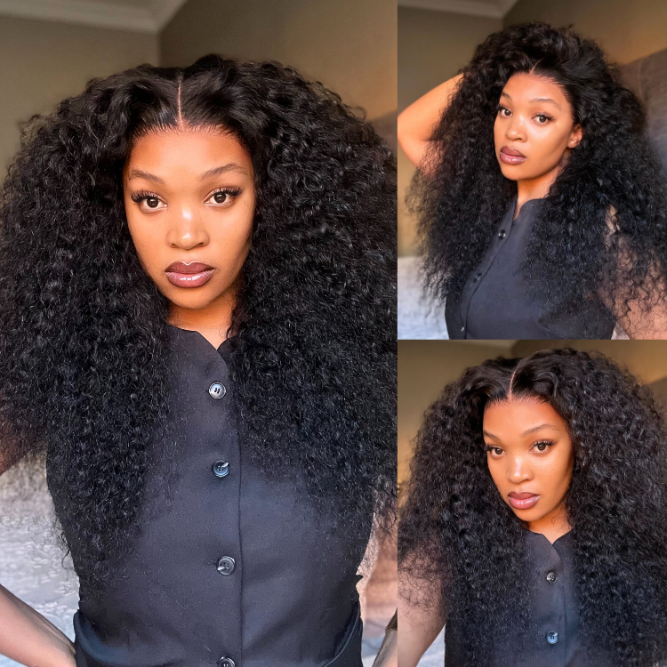 [_zeey_m]'s Special Link PreMax 180% / 220% Density Water Wave Glueless Flexi-Fit Drawstring 13x4 Frontal Lace Fluffy Curly Wig Pre-Cut Lace