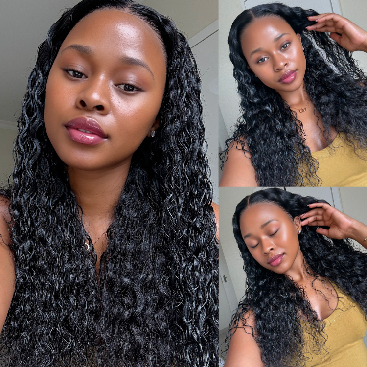 [missnyembe]'s Special Link PreMax 180% / 220% Density Water Wave Glueless Flexi-Fit Drawstring 13x4 Frontal Lace Fluffy Curly Wig Pre-Cut Lace