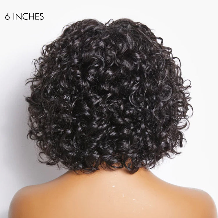 Worth | Throw On & Go Water Wave Glueless Short Wig 6 inches with Bangs
