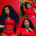 [blaq_combo]'s Special Link PreMax 180% / 220% Density Water Wave Glueless Flexi-Fit Drawstring 13x4 Frontal Lace Fluffy Curly Wig Pre-Cut Lace