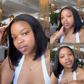 [bulelasikithi]'s Special Link NatureMAX™ Silky Blunt Cut Bob Glueless Ear-to-ear 13x4 HD Lace Front Wig Pre-Cut Lace Flexi-Fit Drawstring Cap
