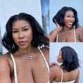 [_hawemuurhh]'s Special Link NatureMAX™ Silky Blunt Cut Bob Glueless Ear-to-ear 13x4 HD Lace Front Wig Pre-Cut Lace Flexi-Fit Drawstring Cap