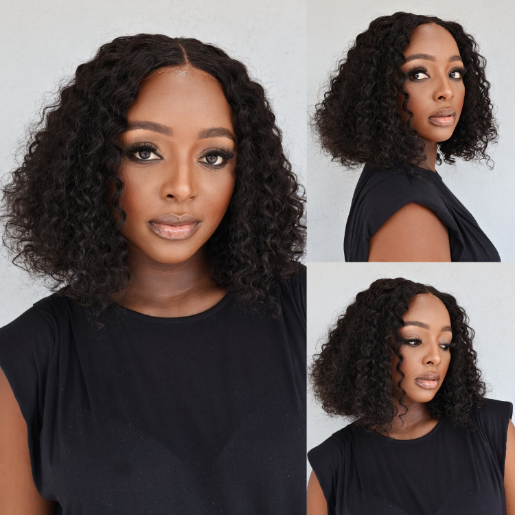 [khanyi_skosee]'s Special Link 1 Sec Install Wig | 180% Density ReadytoGo Soft Deep Curl Bob Glueless 4x4 Closure Lace Wig