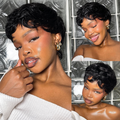 [kgaugelo.mamabolo]'s Special Link Throw On & Go Short Cut with Bangs Wig Ultra Comfort Cotton Cap Glueless Wig Hair Loss Friendly