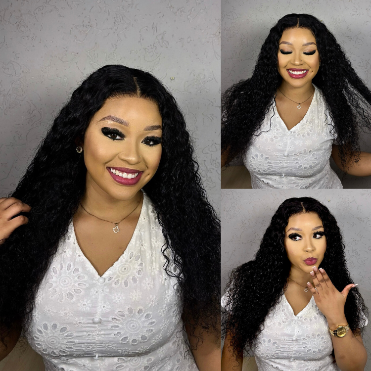 [lesa_molapo]'s Special Link PreMax 180% / 220% Density Water Wave Glueless Flexi-Fit Drawstring 13x4 Frontal Lace Fluffy Curly Wig Pre-Cut Lace