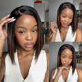 [dominiquechirwa_]'s Special Link PreMax Wigs | Brown Highlight Silky Blunt Cut Bob Glueless Lace Wig With Pre-Bleached Pre-Plucked Pre-Cut Lace