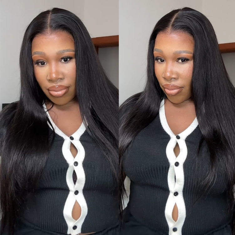 [glambynoxie]'s Special Link NatureMAX™ 180% Density Silky Straight Glueless Ear-to-ear 13x4 HD Lace Front Wig Pre-Cut Lace Flexi-Fit Drawstring Cap