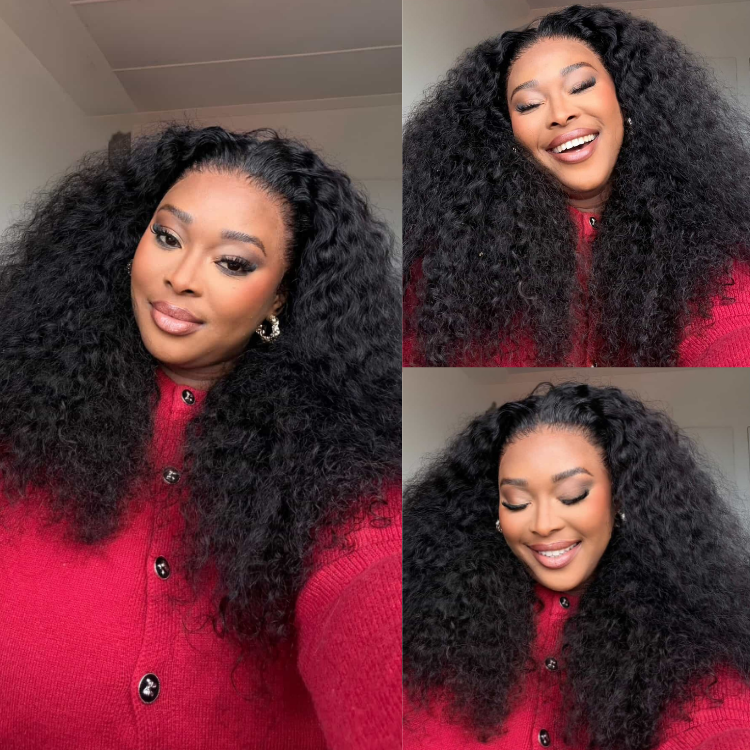 [popi_nyawo]'s Special Link PreMax 180% / 220% Density Water Wave Glueless Flexi-Fit Drawstring 13x4 Frontal Lace Fluffy Curly Wig Pre-Cut Lace