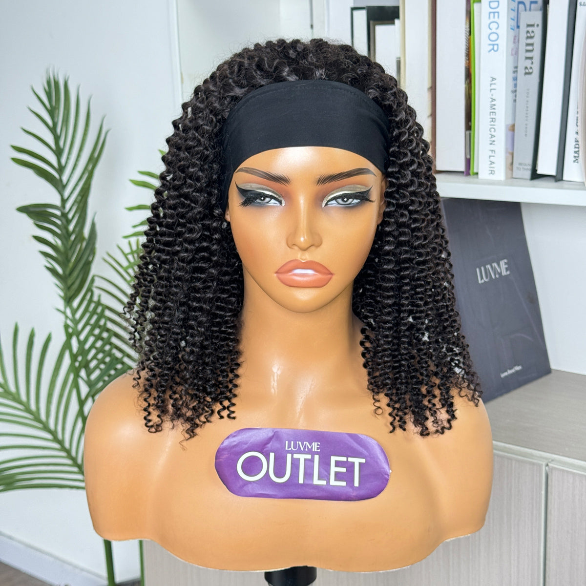 Outlet I Throw On & Go |  Kinky Curl Headband Long Hair Wig