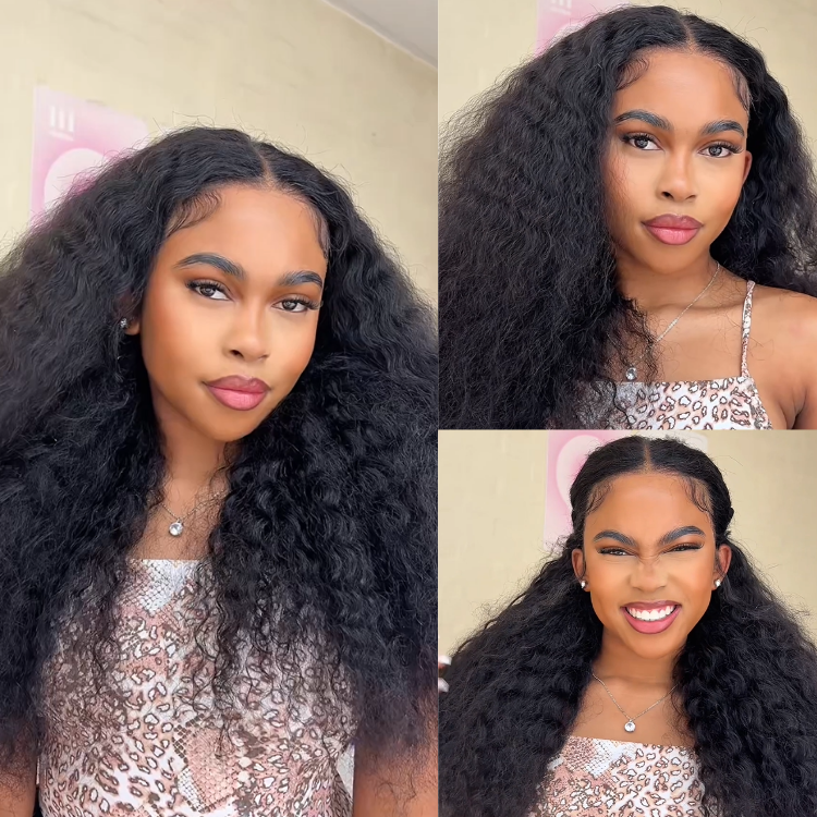 [fantasy.chick]'s Special Link PreMax 180% / 220% Density Water Wave Glueless Flexi-Fit Drawstring 13x4 Frontal Lace Fluffy Curly Wig Pre-Cut Lace