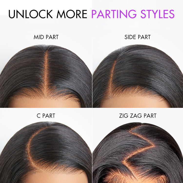 Worth I Beginner Friendly Glueless 4x4 Closure Undetectable Lace Yaiki Straight Bob Wigs