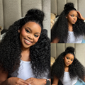 [lethabo.mekoaa]'s Special Link PreMax 180% / 220% Density Water Wave Glueless Flexi-Fit Drawstring 13x4 Frontal Lace Fluffy Curly Wig Pre-Cut Lace