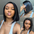 [lelemabiletsa]'s Special Link NatureMAX™ Silky Blunt Cut Bob Glueless Ear-to-ear 13x4 HD Lace Front Wig Pre-Cut Lace Flexi-Fit Drawstring Cap