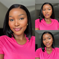 [andile_am]'s Special Link NatureMAX™ Silky Blunt Cut Bob Glueless Ear-to-ear 13x4 HD Lace Front Wig Pre-Cut Lace Flexi-Fit Drawstring Cap