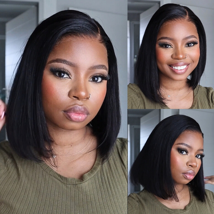 [oh_smallstuff]'s Special Link NatureMAX™ Silky Blunt Cut Bob Glueless Ear-to-ear 13x4 HD Lace Front Wig Pre-Cut Lace Flexi-Fit Drawstring Cap