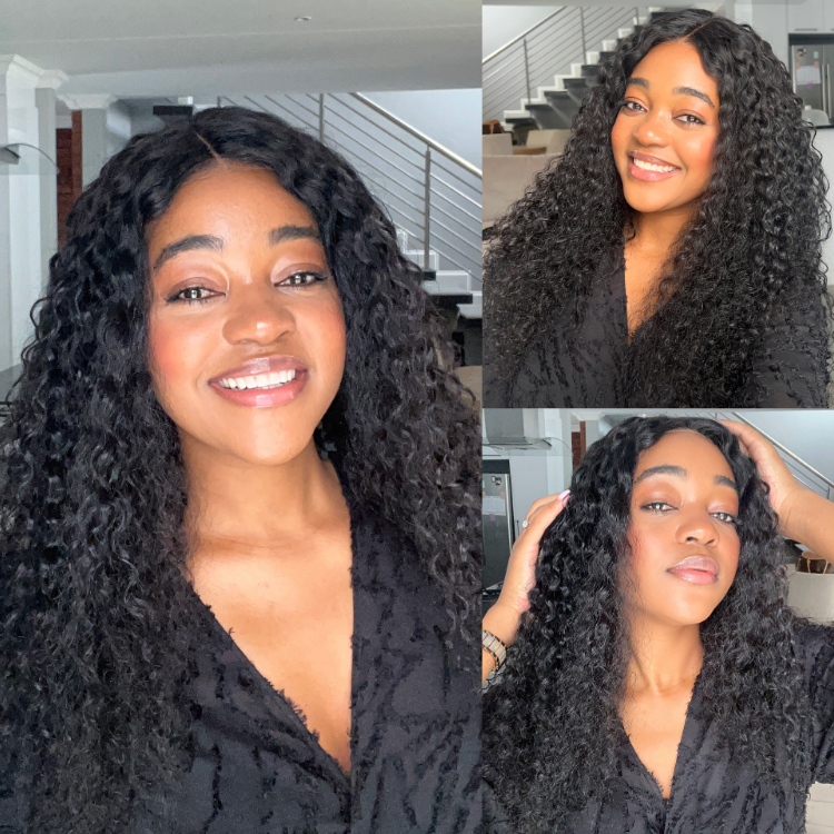[busisiwegime]'s Special Link PreMax 180% / 220% Density Water Wave Glueless Flexi-Fit Drawstring 13x4 Frontal Lace Fluffy Curly Wig Pre-Cut Lace