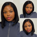 [rosemary_zimu]'s Special Link NatureMAX™ Silky Blunt Cut Bob Glueless Ear-to-ear 13x4 HD Lace Front Wig Pre-Cut Lace Flexi-Fit Drawstring Cap