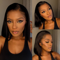 [nomsamadida]'s Special Link NatureMAX™ Silky Blunt Cut Bob Glueless Ear-to-ear 13x4 HD Lace Front Wig Pre-Cut Lace Flexi-Fit Drawstring Cap