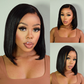 [snenhlanhla__m]'s Special Link NatureMAX™ Silky Blunt Cut Bob Glueless Ear-to-ear 13x4 HD Lace Front Wig Pre-Cut Lace Flexi-Fit Drawstring Cap