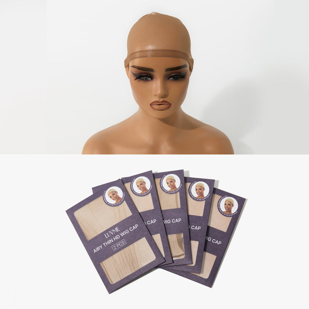 SOUTHKISS Wig Cap Set, 5 Packs (10 pcs, Dark Brown) – Soft, Stretchy, Breathable Caps with Secure Fit for Lace Wigs