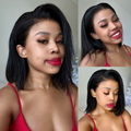 [_anniequinn]'s Special Link NatureMAX™ Silky Blunt Cut Bob Glueless Ear-to-ear 13x4 HD Lace Front Wig Pre-Cut Lace Flexi-Fit Drawstring Cap