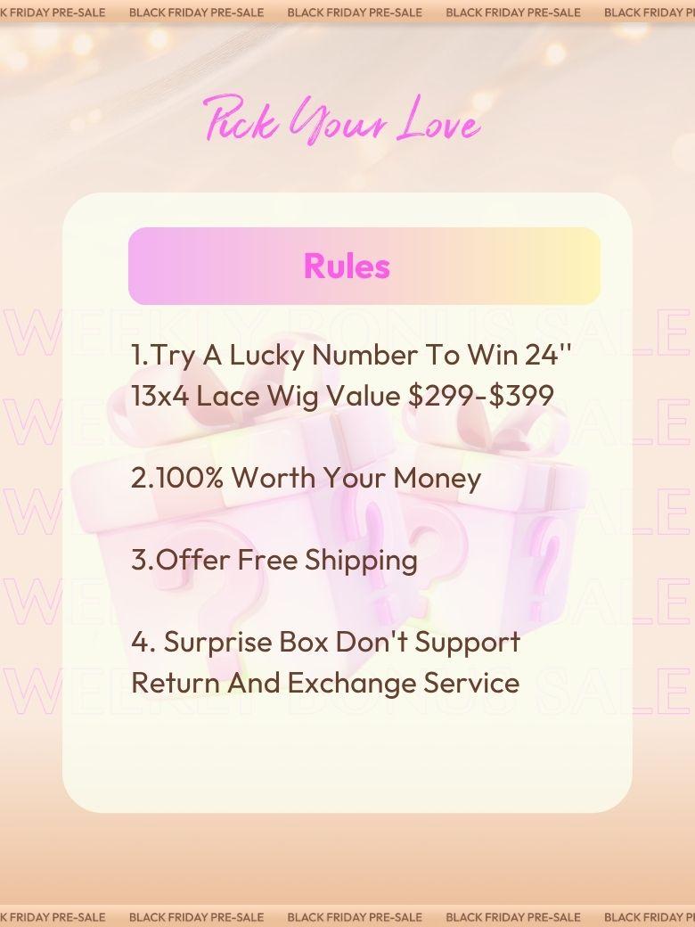 The UNICE $129 Surprise Box Win 13x4 Lace 200% Density Wig Value $299-$399 image highlights KFRIDAYPRE-SALEBLACKFRIDAYPRE-SALE, BLACKFRIDAYPRE-SALE, BLACKFRIDAY, Rck.