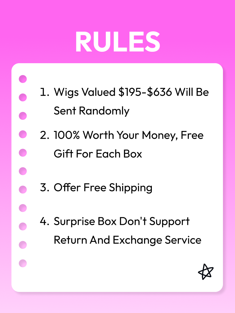 The UNice FULL Lace Wig Hiding Inside UNICE $39 Surprise Box Win 20 Inch Glueless 100% image highlights 1. Wigs Valued $195--$636 Will Be, SentRandomly, 2.100%Worth Your.