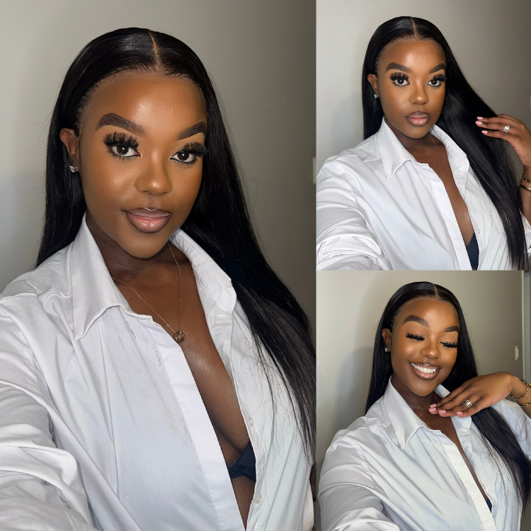 [nottsndelu]'s Special Link NatureMAX™ 180% Density Silky Straight Glueless Ear-to-ear 13x4 HD Lace Front Wig Pre-Cut Lace Flexi-Fit Drawstring Cap