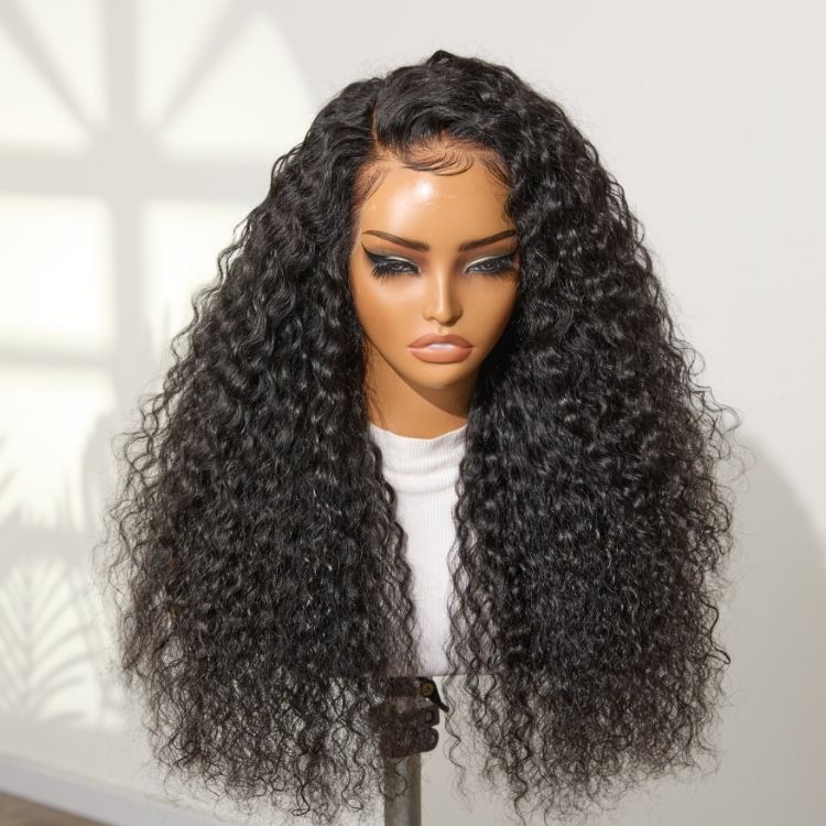 Outlet | PreMax 180% Water Wave Glueless Flexi-Fit Drawstring 13x4 Frontal Lace Fluffy Curly Wig Pre-Cut Lace