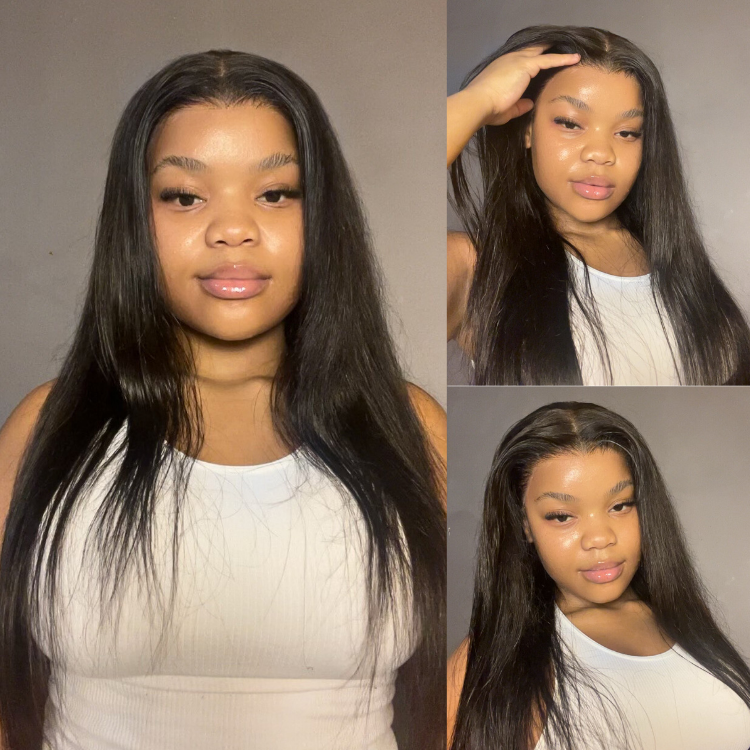 [ohstha__]'s Special Link NatureMAX™ 180% Density Silky Straight Glueless Ear-to-ear 13x4 HD Lace Front Wig Pre-Cut Lace Flexi-Fit Drawstring Cap
