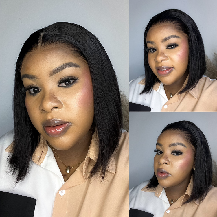 [gontsee_]'s Special Link NatureMAX™ Pre-do Lagos Hairline Flexi Fit Invisi Drawstring Cap Silky Straight Bob 13x4 Frontal HD Lace Wig Pre-Cut Lace