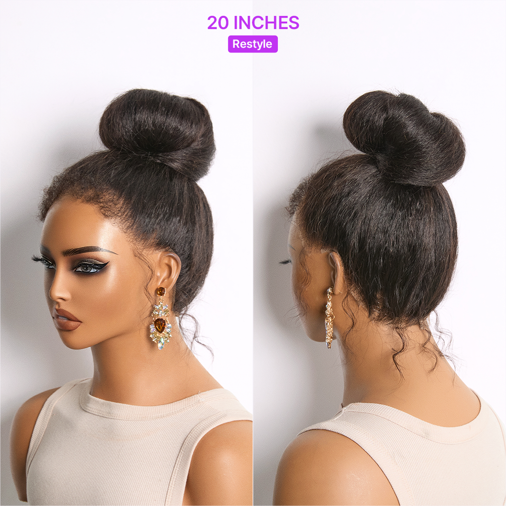 [relowh]'s Special Link MyOwn-Fit™ 360 HD Lace Kinky Straight Wig Flexi-Fit Invisi Drawstring Cap & Pre-Cut Lace