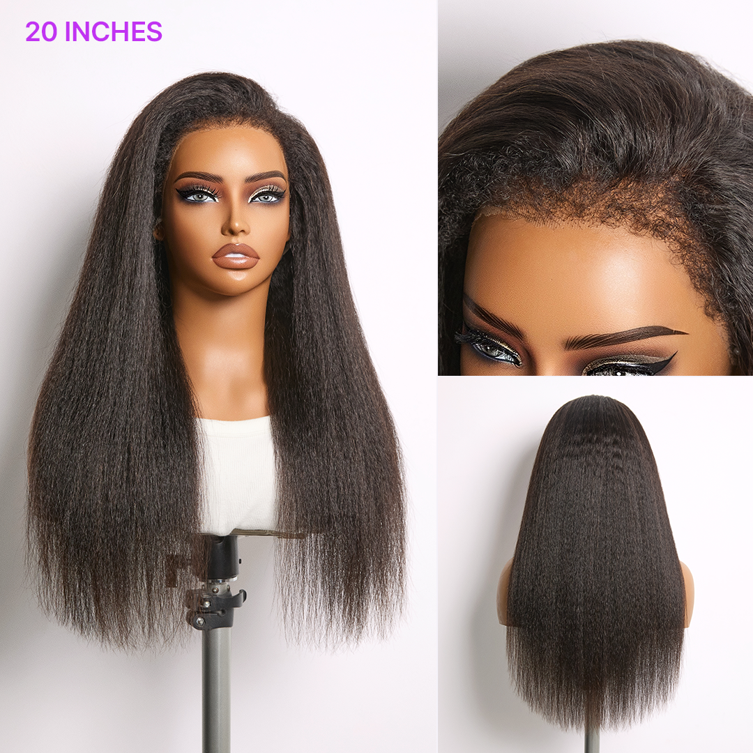 [_lerato24]'s Special Link MyOwn-Fit™ 360 HD Lace Kinky Straight Wig Flexi-Fit Invisi Drawstring Cap & Pre-Cut Lace