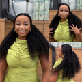 [tshia.smith]'s Special Link PreMax 180% / 220% Density Water Wave Glueless Flexi-Fit Drawstring 13x4 Frontal Lace Fluffy Curly Wig Pre-Cut Lace