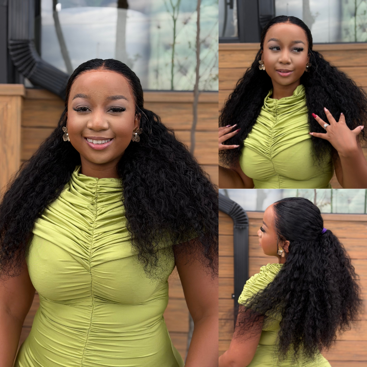 [tshia.smith]'s Special Link PreMax 180% / 220% Density Water Wave Glueless Flexi-Fit Drawstring 13x4 Frontal Lace Fluffy Curly Wig Pre-Cut Lace