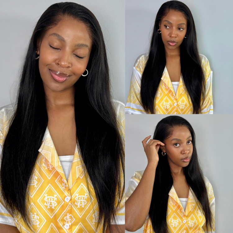 [ntom_bie]'s Special Link NatureMAX™ Pre-do Lagos Hairline Flexi Fit Invisi Drawstring Cap Silky Straight Glueless 13x4 Frontal HD Lace Wig Pre-Cut Lace