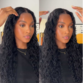 [mmaketi_langa]'s Special Link PreMax 180% / 220% Density Water Wave Glueless Flexi-Fit Drawstring 13x4 Frontal Lace Fluffy Curly Wig Pre-Cut Lace